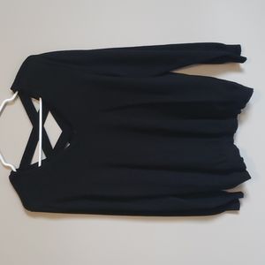 Double V Black Long Sleeve Sweater size XXL